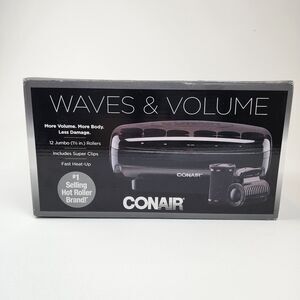Conair CHV12AMZX Hot Rollers Set 12 Jumbo 1.5” Heated Curlers w Clips